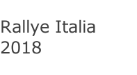 Rallye Italia                     2018
